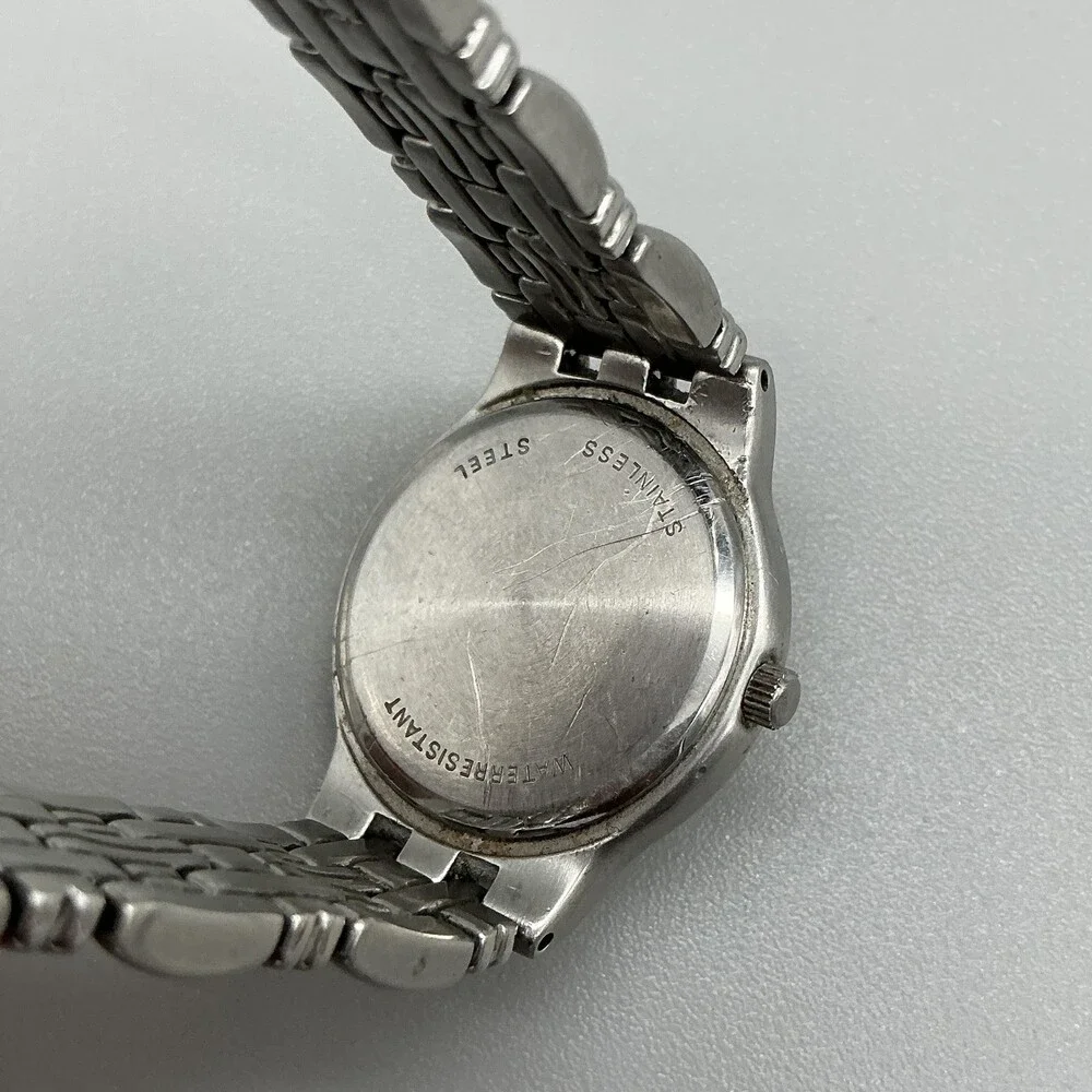 Wittnauer Laureate Womens Watch 25mm Silver Tone Date Stainless New Battery 6